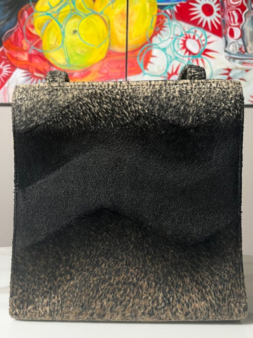 Kate Spade Limited Edition Felted Mohair/Wool Chevron Sam Tote Bag 90s Y2K RARE - Picture 3 of 14